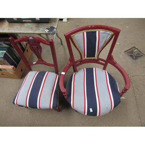 708 - TWO PAINTED CHAIRS