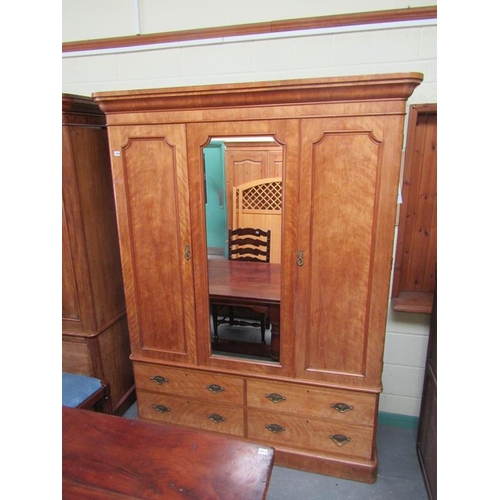 1706 - PLUM MAHOGANY VICTORIAN WARDROBE