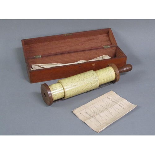 23 - Professor Fuller's Spiral slide rule manufactured by W.F Stanley & Co, c.1904 comprising of a mahoga... 