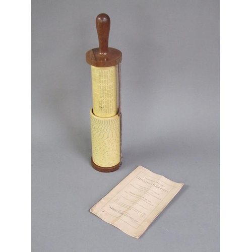 23 - Professor Fuller's Spiral slide rule manufactured by W.F Stanley & Co, c.1904 comprising of a mahoga... 