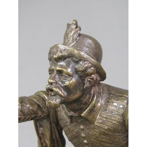 81 - Emile Guillemin (French 1841/1907) - a late 19c cast bronze figure group of two men quarrelling over... 