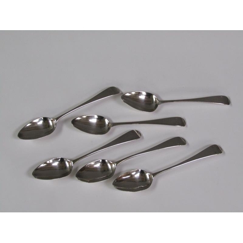 170 - A boxed set of six Batemen silver teaspoons, London 1804, 2.7oz t.