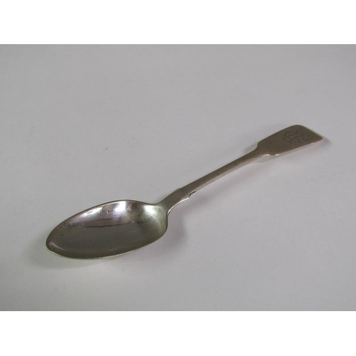 193 - A set of six mid Victorian teaspoons, London 1865, 4.6oz t.