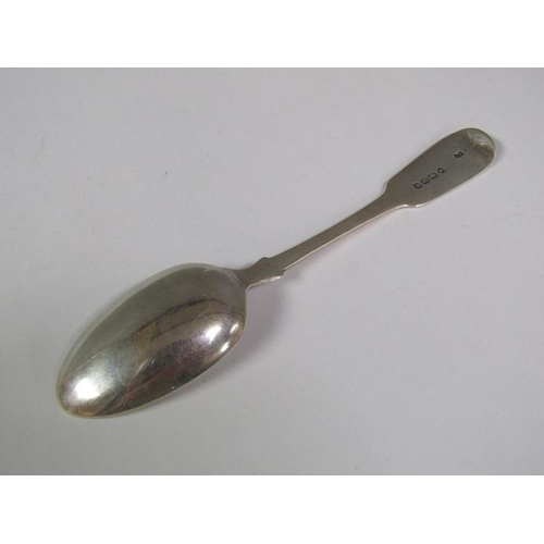 193 - A set of six mid Victorian teaspoons, London 1865, 4.6oz t.