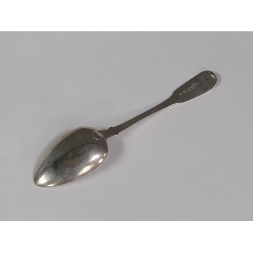 197 - A matched set of twelve late Georgian Victorian dessert spoons, 14oz t.