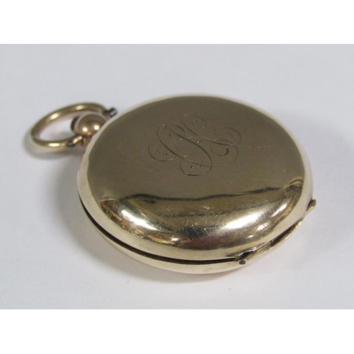 105 - An early 20c 9ct gold sovereign pendant case, 15.8g.