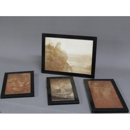 243 - Robert Fowler - two framed and glazed sepia prints, 'Some Enchantment Old' & 'The Coming of Apollo',... 