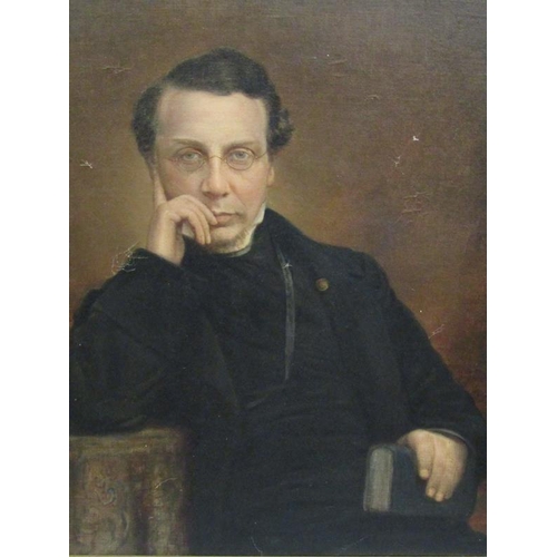 295 - Unsigned 19c - A portrait of George Ward Pegge 1821/1861, together with a portrait of possibly John ... 