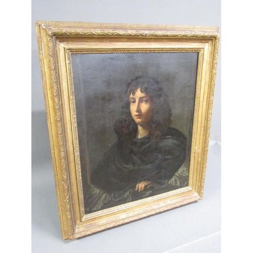 297 - Unsigned Italian 17c - Portrait of a young man, with label Thomas Agrew & Sons Ltd no.22799 to rever... 