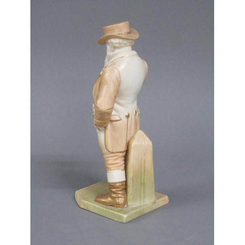 233 - A Royal Worcester figure - John Bull, c.1893, 17.5cm h.