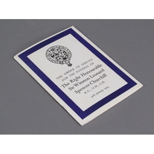 3 - A booklet - The Order of Service for the Funeral of the Right Honourable Sir Winston Leonard Spencer... 