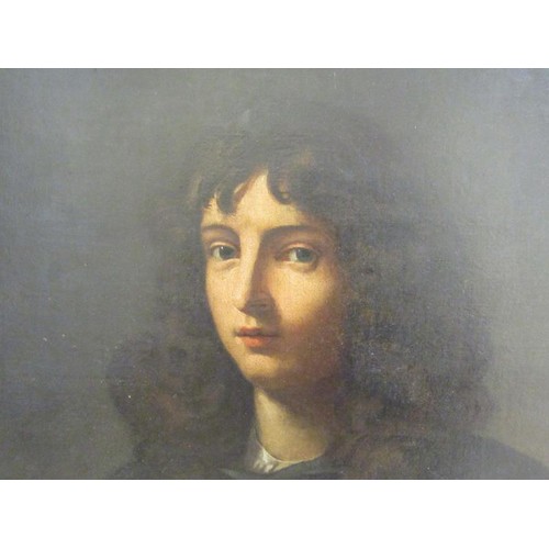 297 - Unsigned Italian 17c - Portrait of a young man, with label Thomas Agrew & Sons Ltd no.22799 to rever... 