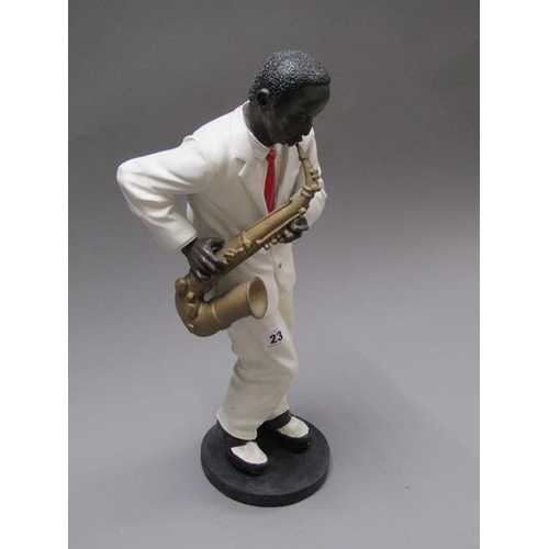 23 - RESIN JAZZ PLAYING FIGURE