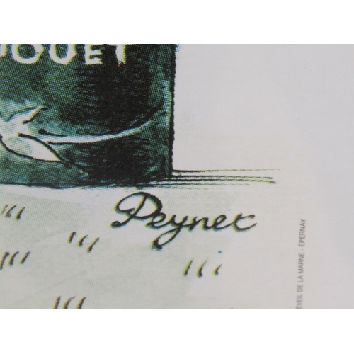 1013 - PEYNET - A PAIR, F/G COLOURED ADVERTISING PRINTS FOR PERRIER JOUET, 65CM X 48CM