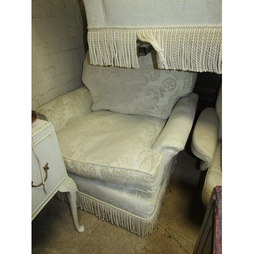 410 - DURESTA CREAM TWO SEATER SOFA AND ARMCHAIR