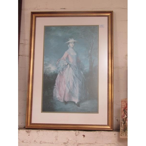 428 - ARMY PRINT AND A GILT FRAMED PRINT