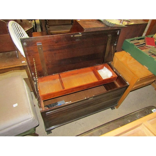 448 - EARLY 20c MAHOGANY BLANKET CHEST