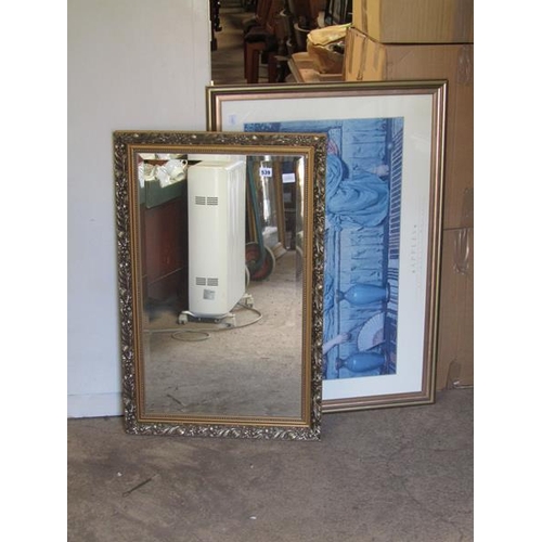 539 - MIRROR AND A PRINT