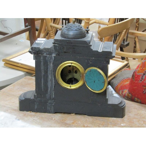 564 - VICTORIAN SLATE MANTEL CLOCK