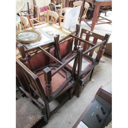 567 - FOUR 1930s OAK DINING CHAIRS