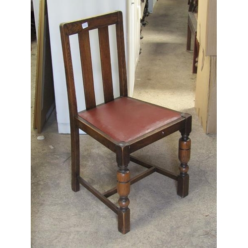 567 - FOUR 1930s OAK DINING CHAIRS