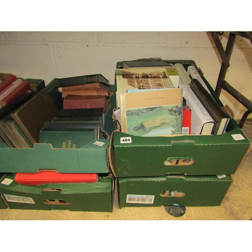 484 - SIX BOXES OF MIXED BOOKS