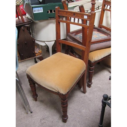 619 - THREE VICTORIAN CHAIRS