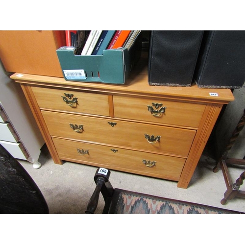 627 - VICTORIAN SATIN WALNUT CHEST