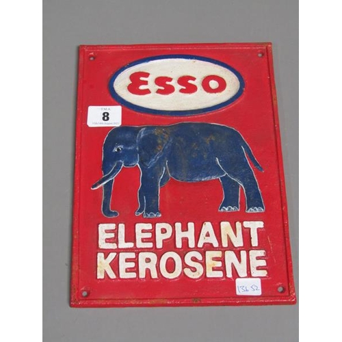 8 - REPLICA CAST ESSO ELEPHANT PLAQUE