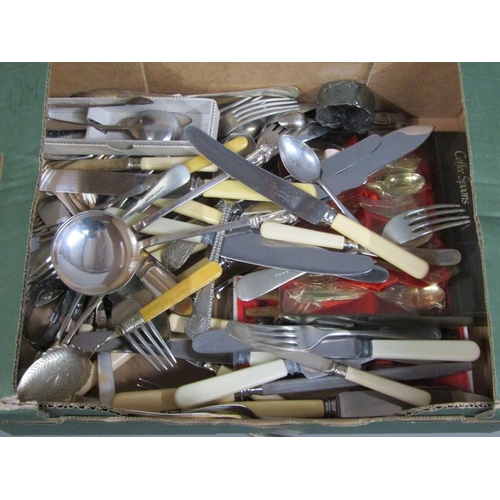 28 - QTY OF CUTLERY TO INCL VICTORIAN DESK STAND