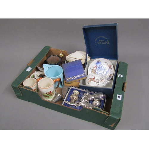 58 - MIXED CERAMICS AND GLASSWARE TO INCL ROYAL WORCESTER