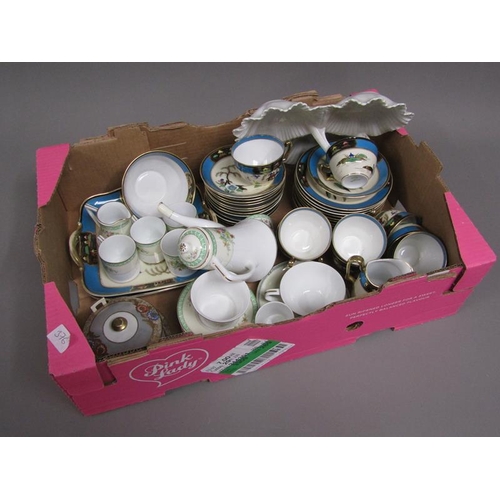 81 - BOX OF NORITAKE TEAWARES, ART DECO ETC