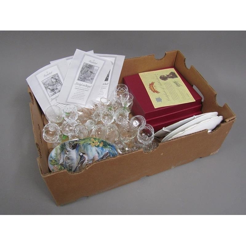 103 - BOX TO INCL CERAMICS AND GLASSWARE