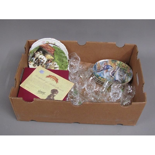 103 - BOX TO INCL CERAMICS AND GLASSWARE