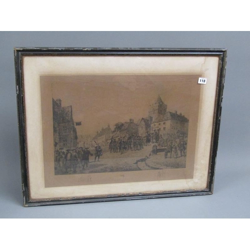 118 - ANTIQUE ENGRAVING - SIGNED