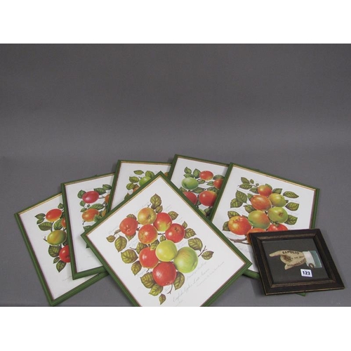 123 - SERIES OF FRAMED FRUIT PRINTS ETC