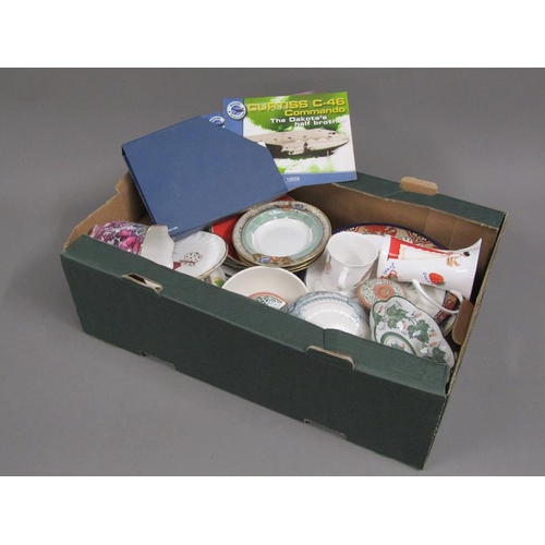 150 - BOX OF TEA AND TABLEWARES TO INCL NORITAKE