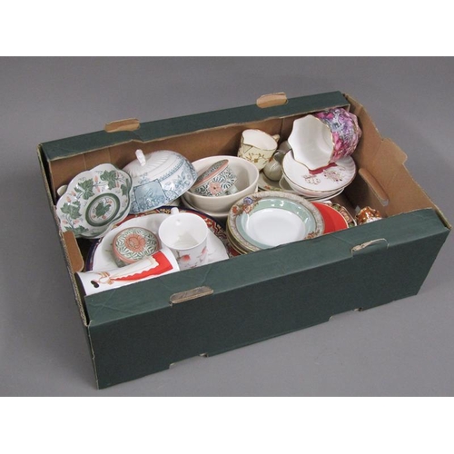 150 - BOX OF TEA AND TABLEWARES TO INCL NORITAKE