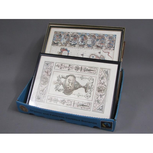 218 - QTY OF FRAMED ENGRAVINGS, PRINTS, MAPS