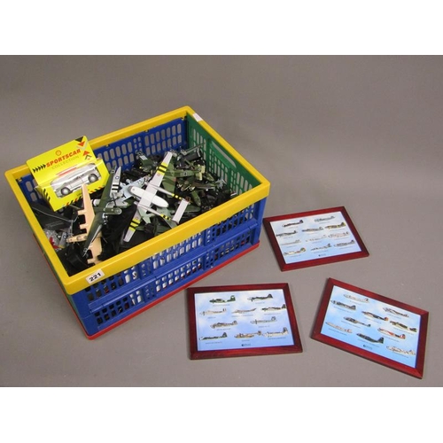 221 - BOX OF DIECAST MODEL AIRCRAFT