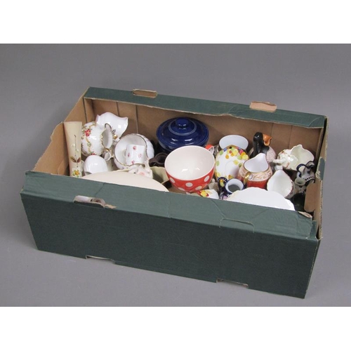 234 - BOX OF MIXED CERAMICS, TEAWARES ETC