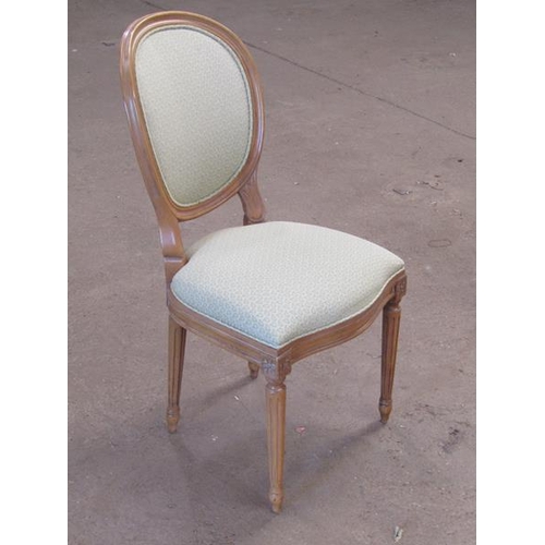 378 - SIX UPHOLSTERED BALLOON BACK CHAIRS