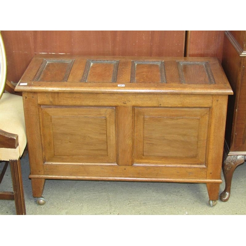 383 - VICTORIAN OAK COFFER