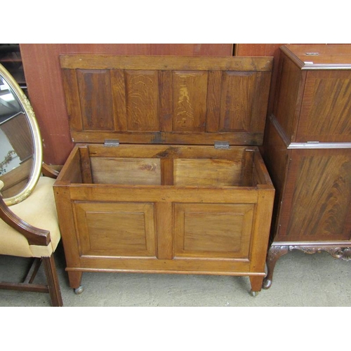 383 - VICTORIAN OAK COFFER