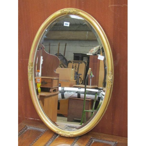 384 - GILT FRAMED MIRROR