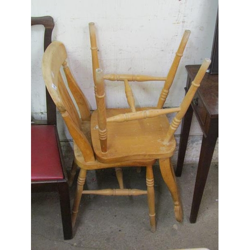 330 - TWO BEECH SLAT BACK CHAIRS