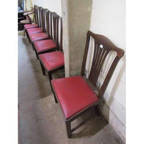 332 - SIX GEORGIAN MAHOGANY DINING CHAIRS