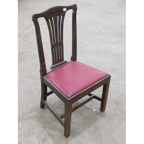 332 - SIX GEORGIAN MAHOGANY DINING CHAIRS