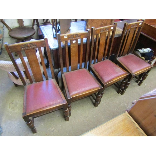 364 - FOUR 1930s OAK DINING CHAIRS