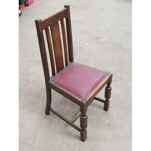 364 - FOUR 1930s OAK DINING CHAIRS